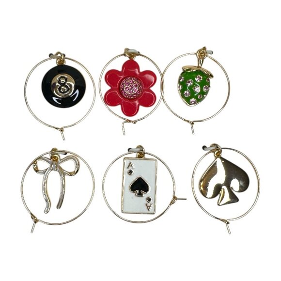 kate spade Wine Charm Set - Green and Gold - Picture 2 of 3